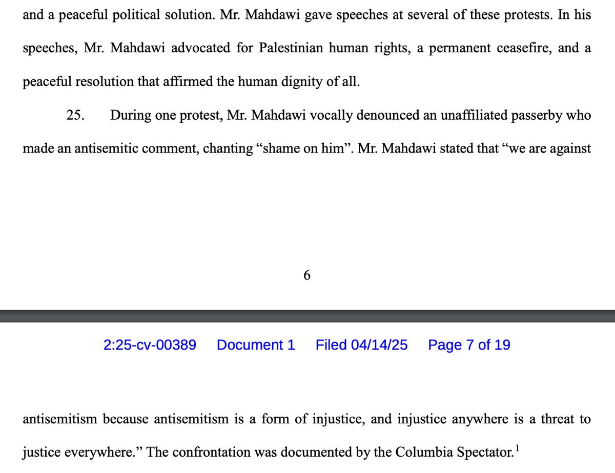 prem_thakker's tweet photo. Trump admin just detained Mohsen Mahdawi, who:
–has green card
–was Columbia Buddhist club president
–saw best friend shot by Israeli soldier
–said "we are against antisemitism because antisemitism is a form of injustice, and injustice anywhere is a threat to justice everywhere" https://t.co/DEpKf85yno