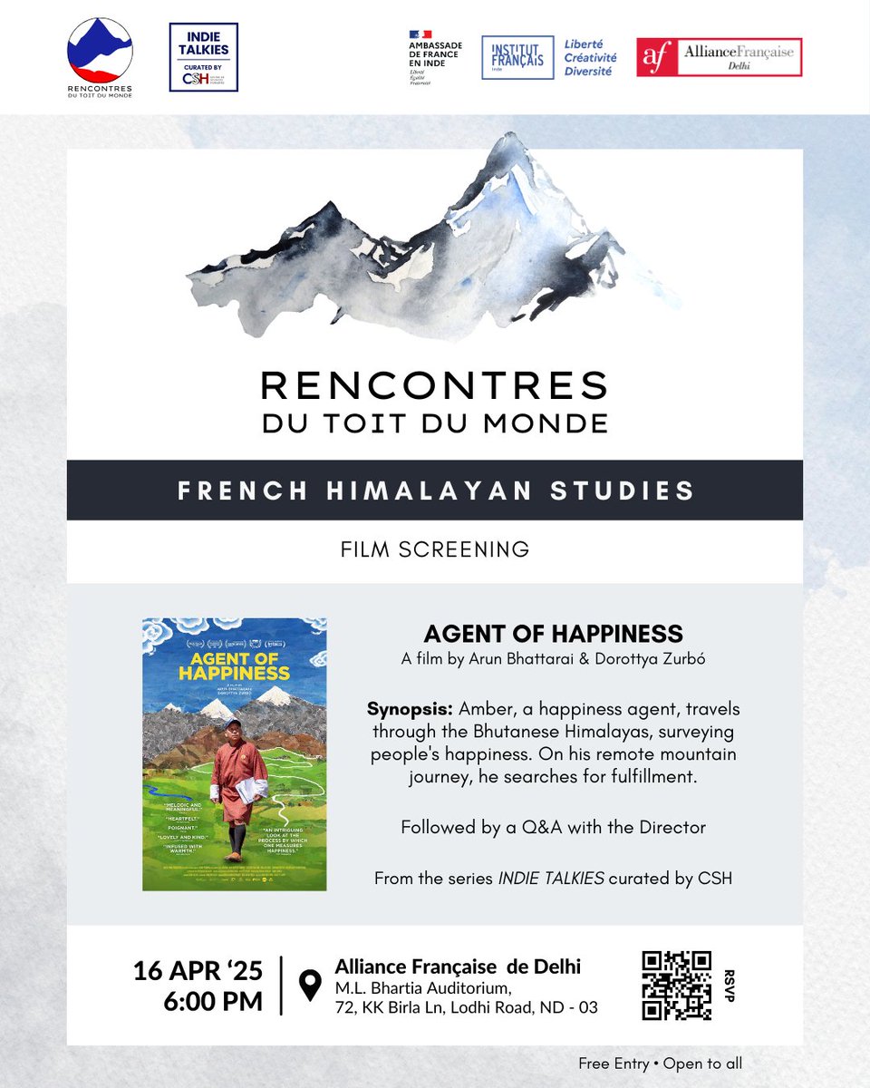 CSH (@cshdelhi) on Twitter photo ๐ฌ Join us at the special movie screening of "AGENT OF HAPPINESS" directed by Arun Bhattarai & Dorottya Zurbรณ ๐ฅโจ
๐๏ธ April 16 at 6:00 PM ๐ ML Bhartia Auditorium <a href="/alliancefrdelhi/">Alliance franรงaise de Delhi</a>
๐ Registration & Details: rb.gy/4pukso ๐ฌ Join us at the special movie screening of "AGENT OF HAPPINESS" directed by Arun Bhattarai & Dorottya Zurbรณ ๐ฅโจ
๐๏ธ April 16 at 6:00 PM ๐ ML Bhartia Auditorium <a href="/alliancefrdelhi/">Alliance franรงaise de Delhi</a>
๐ Registration & Details: rb.gy/4pukso