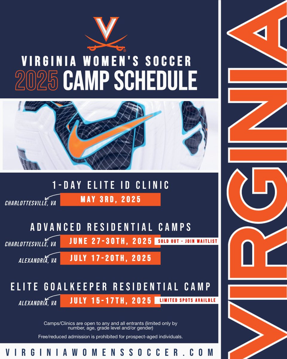 "Thank you for hosting such an amazing camp! The environment, coaching styles, and sisterhood amongst the players were truly incredible to witness".

Don't miss your chance to experience a UVA Women's Soccer Camp. 

🚨Updates to our 2025 Camp Schedule 👇. 
#GoHoos ⚔️ #ALLiN 🔥