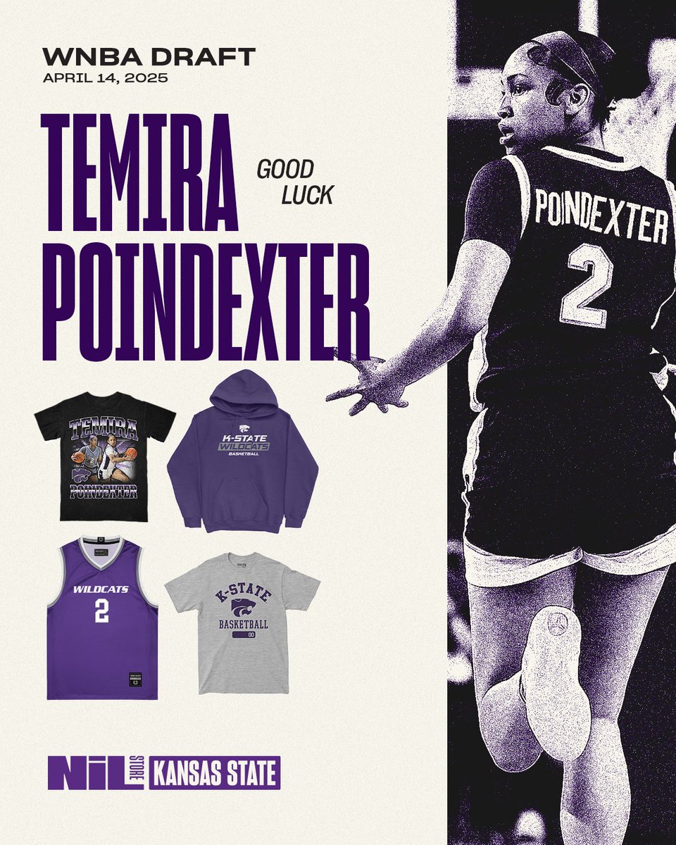 KStateNILStore's tweet image. Good luck tonight, @tPoindexter21!

Shop her merch and show her love: nil.store/kansas-state/k…