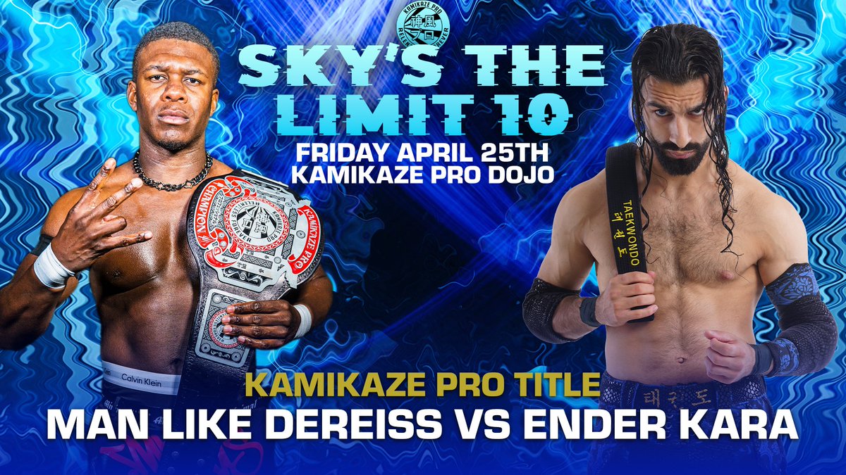 The Main Event for #STL10 on Friday April 25th at the Kamikaze Pro Dojo in Birmingham

Kamikaze Pro Title
<a href="/DEREISS_/">MAN LIKE DEREISS</a> vs <a href="/EnderKaraPW/">𝐄𝐍𝐃𝐄𝐑 𝐊𝐀𝐑𝐀 | エンデル・カラ 🇸🇪🇹🇷</a> 

Tickets:
ringsideworld.co.uk/events.php?id=…