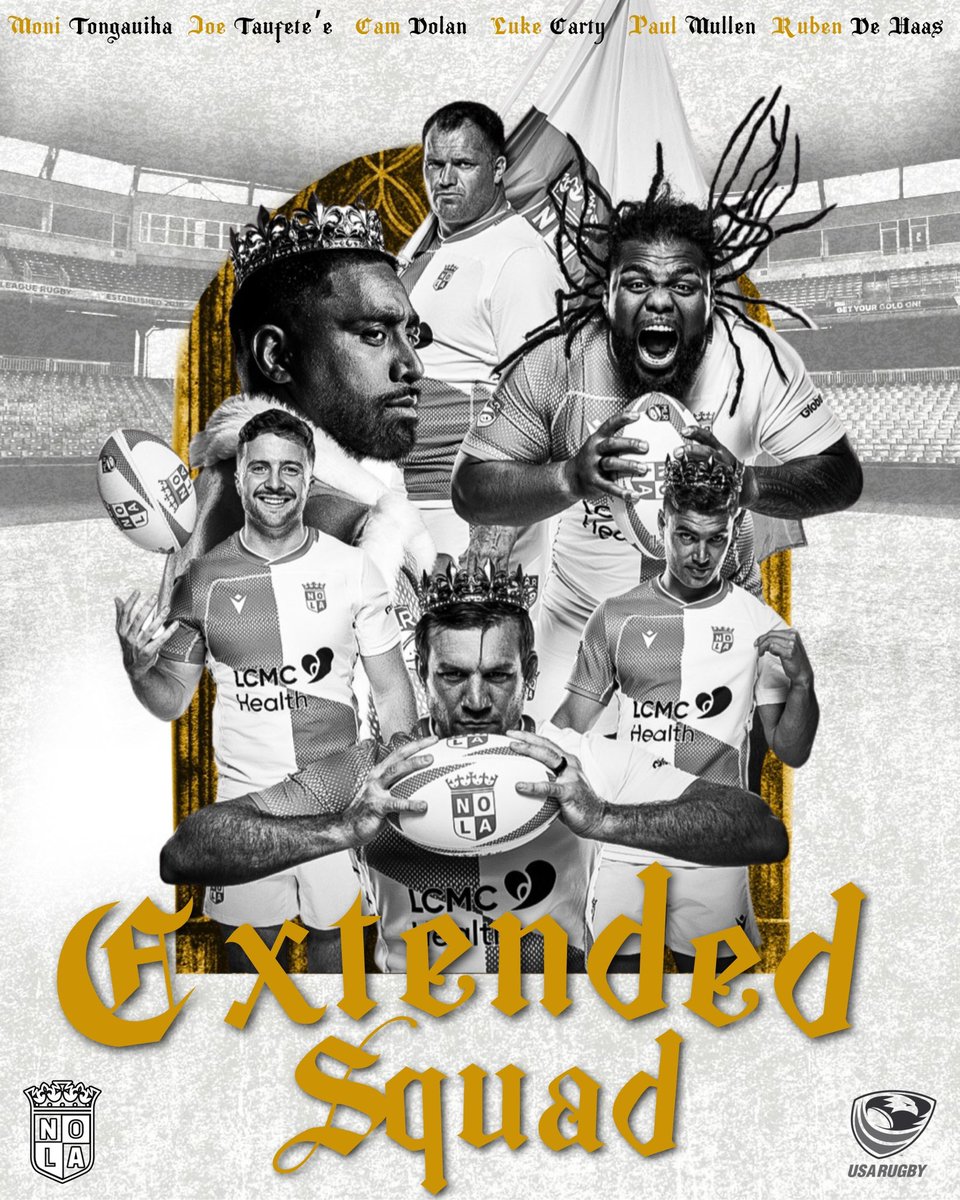 We're proud to announce that 6 of our NOLA Gold players have been named to the USA Eagles Extended Squad! A huge honor and a testament to their hard work, talent, and dedication. Let’s go Gold, let’s go Eagles!👑🦅