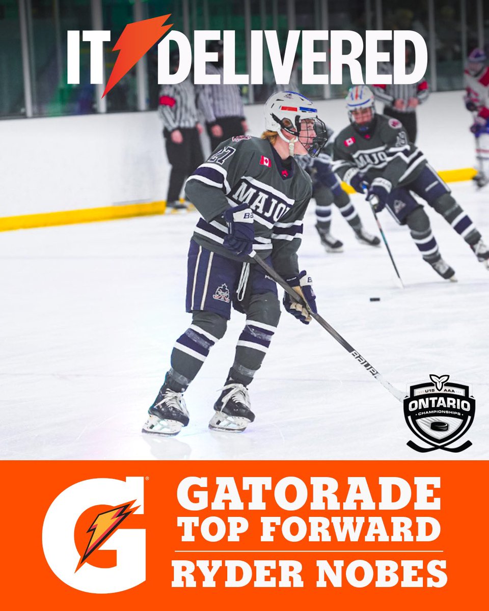 Your #U15AAACHAMPS Award Winners, presented by <a href="/Gatorade/">Gatorade</a> . 

Top Scorer: Kane Cloutier
Top Goalie: Valentino Gonzalez
Top Defenceman: Lucas Matheson
Top Forward: Ryder Nobes
Most Sportsmanlike: Davey Dupuis

#FuelledByG

📸: <a href="/PolgzMedia/">Polgz</a>