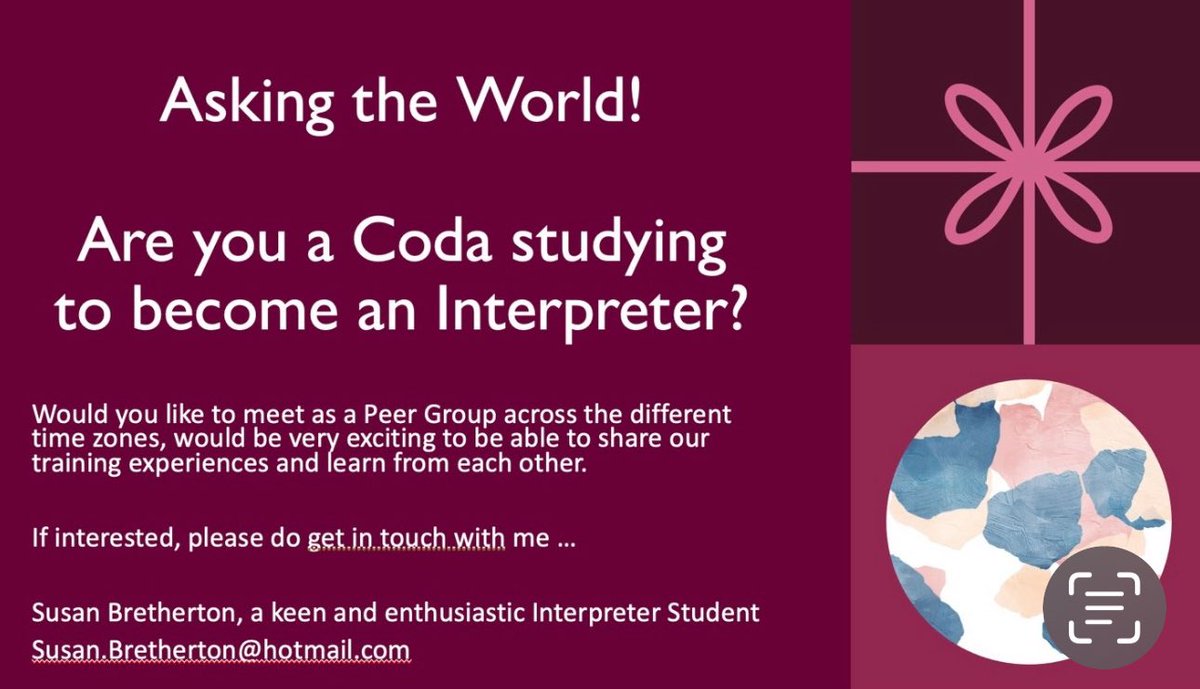 Establishment of the first worldwide #Coda Trainee #Interpreter network, why navigate interpreter programmes alone when you can be with others who have #Deaf parent/s, contact details in poster <a href="/codaukireland/">CODA UK and Ireland</a> <a href="/codaintl/">CODA International</a> <a href="/NRCPD/">NRCPD</a> <a href="/RegisterISLI/">RISLI</a> <a href="/cisli_ireland/">CISLI</a> <a href="/IoCN_1/">Interpreters Of Colour Network - IOCN</a>