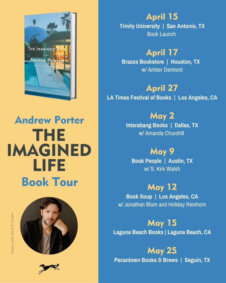 Andrew Porter (@andrewporter01) on Twitter photo Thrilled to share the Book Tour Schedule for The Imagined Life! More specific details can be found on the events page of my author website. If you live in or near any of these places, I’d love to see you! 🌴 <a href="/AAKnopf/">Alfred A. Knopf</a> Thrilled to share the Book Tour Schedule for The Imagined Life! More specific details can be found on the events page of my author website. If you live in or near any of these places, I’d love to see you! 🌴 <a href="/AAKnopf/">Alfred A. Knopf</a>