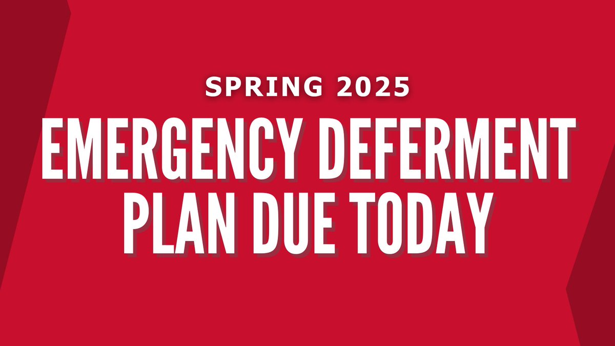 🕓Reminder: The Emergency Deferment Plan payment is due today by 5 p.m. accessuh.uh.edu/login.php