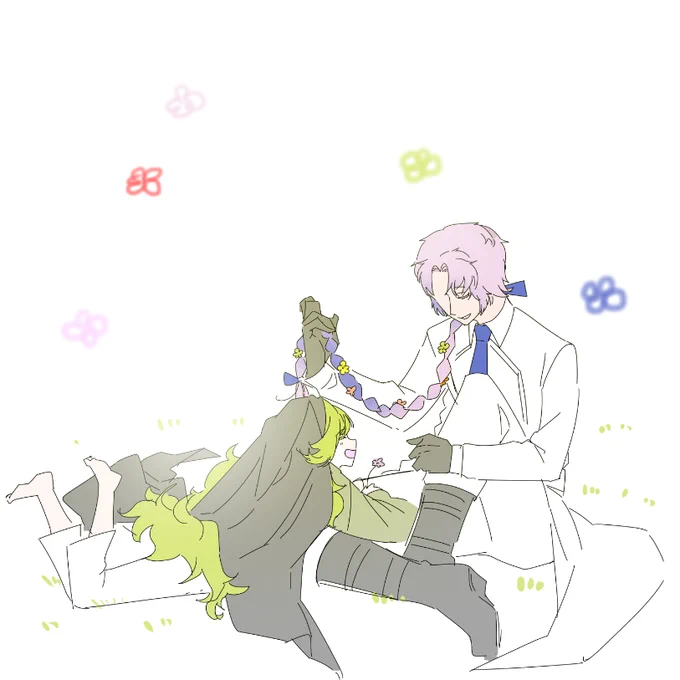 髪にお花を挿してくれるかわいいちゃん