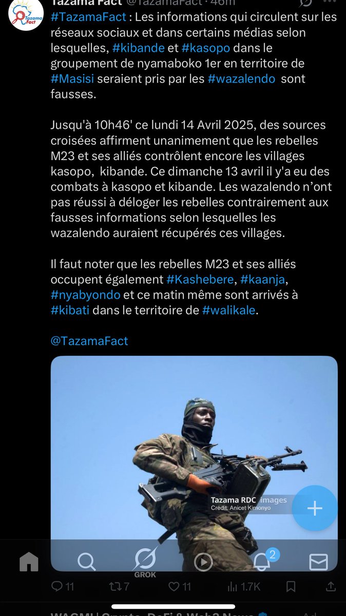 BagaboMuvunyi's tweet photo. @michombero Tes wazalendo n’ont pas pris lundi 14 avril le contrôle du village de #Kibanda et #Kasop https://t.co/aqJneFnRxd