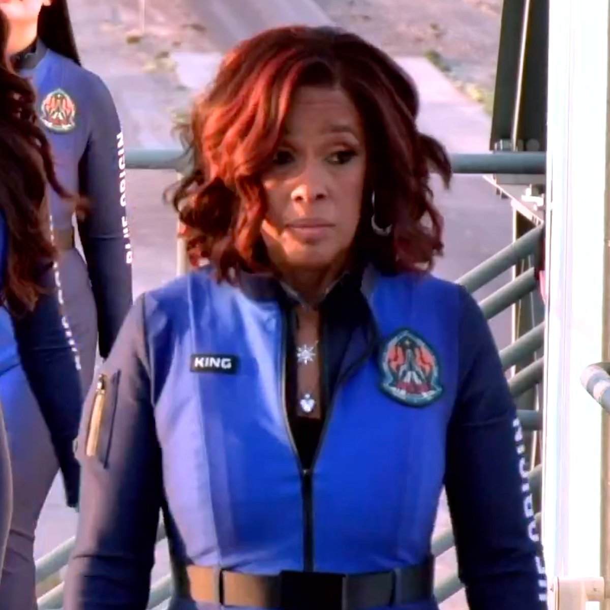 gibsonoma's tweet image. Gayle rethinking all her life choices... #BlueOrigin