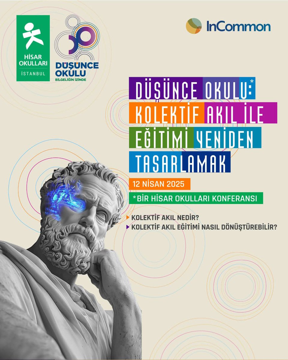 #TEDEdirneKoleji olarak, 12 Nisan 2025 tarihinde Hisar Okulları tarafından düzenlenen “Hisar Düşünce Okulu: Kolektif Akıl ile Eğitimi Yeniden Tasarlamak” Konferansı’na P4C Türkiye ile birlikte katılım sağladık.

Birlikte düşünerek, bilgimizi paylaşarak ve kolektif güçlü