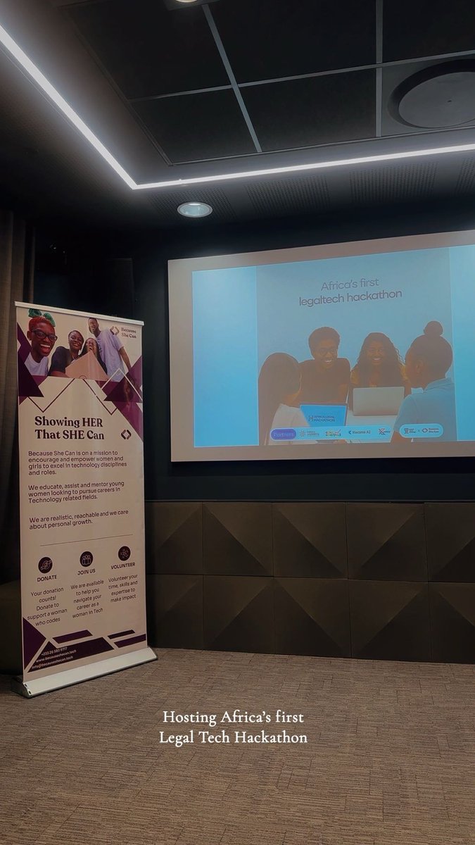 We did a thing on Friday <a href="/becauseshecan_/">Because She Can</a> in collaboration with <a href="/Legaltec_lounge/">Legaltech Lounge</a> 
Africa’s first LegalTech hackathon!
Was such an honor hosting and bringing this to life ✨
More details later…
Thank you everyone who made this possible ❤️