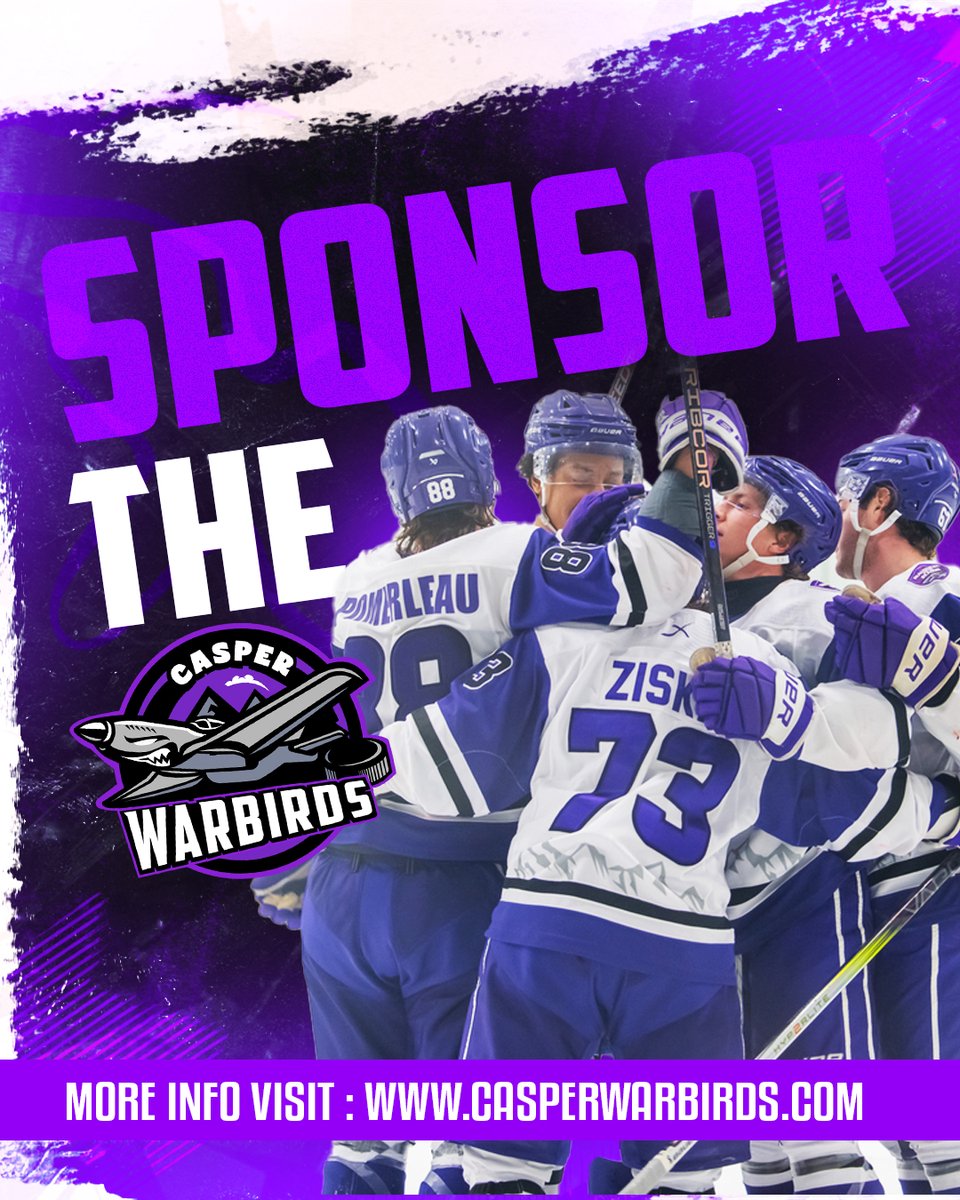 We're half-way through April and you still haven't sponsored the Warbirds '25-26 season? You better get on that! Email us today to secure your sponsorship and reap the benefits all season long!

#FlyAsOne #casperwy #ncdc #hockey #juniorhockey
@ncdcjrhockey @usphlhockey