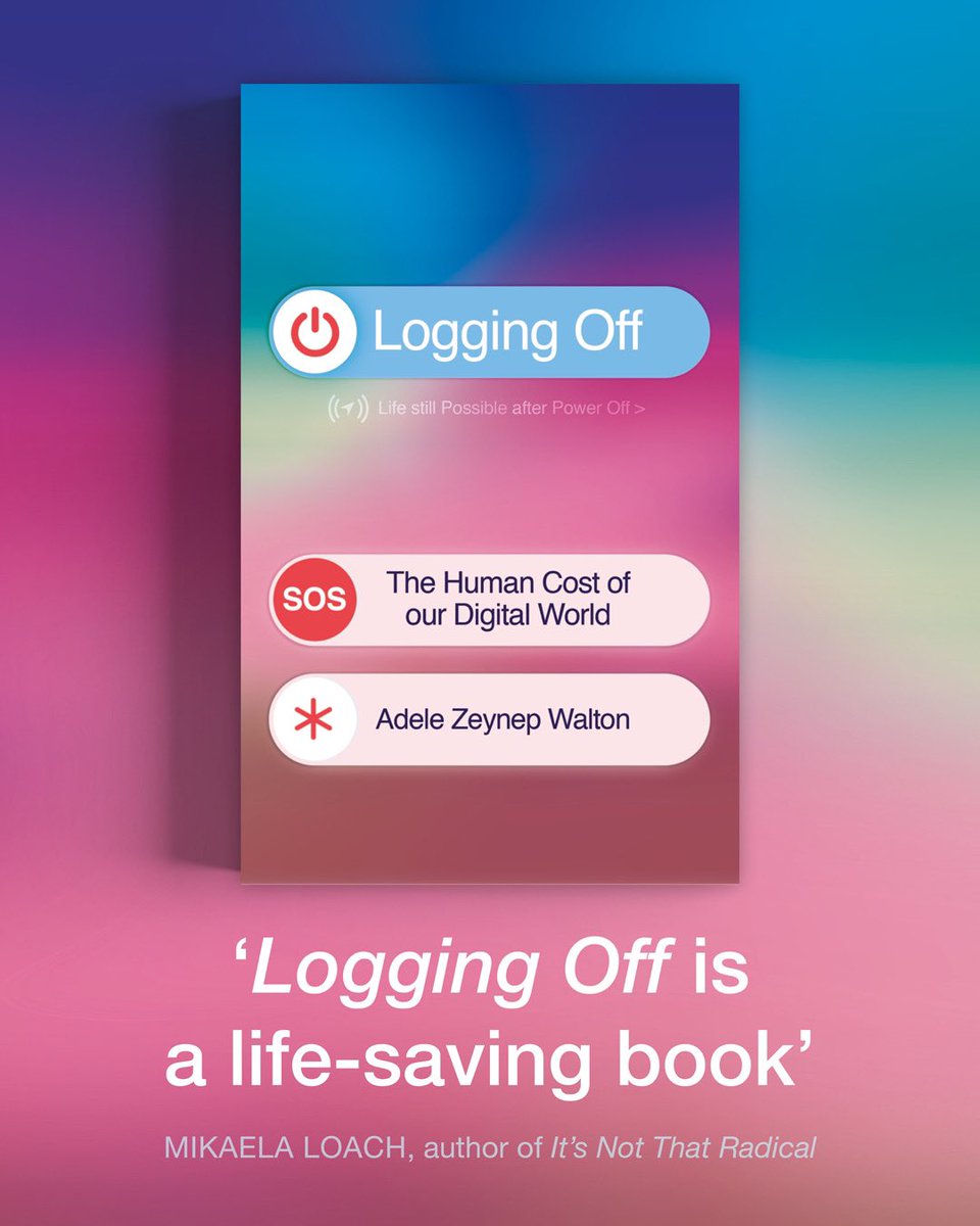 Trapeze Books (@trapezebooks) on Twitter photo Incredible quotes in for LOGGING OFF by <a href="/adelewalton121/">Adele Zeynep Walton (@adelewalton.bsky.social)</a> 📱🚫 this is the digital detox book you need in your life!
Treat yourself to a preorder now: hachette.co.uk/titles/adele-z… Incredible quotes in for LOGGING OFF by <a href="/adelewalton121/">Adele Zeynep Walton (@adelewalton.bsky.social)</a> 📱🚫 this is the digital detox book you need in your life!
Treat yourself to a preorder now: hachette.co.uk/titles/adele-z…