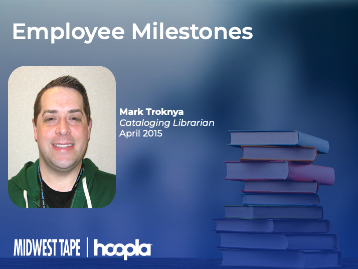 🎉 Celebrating Mark Troknya, Cataloging Librarian, for reaching 10 years at Midwest Tape and Hoopla Digital! 🚀 Your commitment and effort truly make a difference for our team! 🙌
#employeemilestone #iworkformidwesttape #iworkforhoopladigital