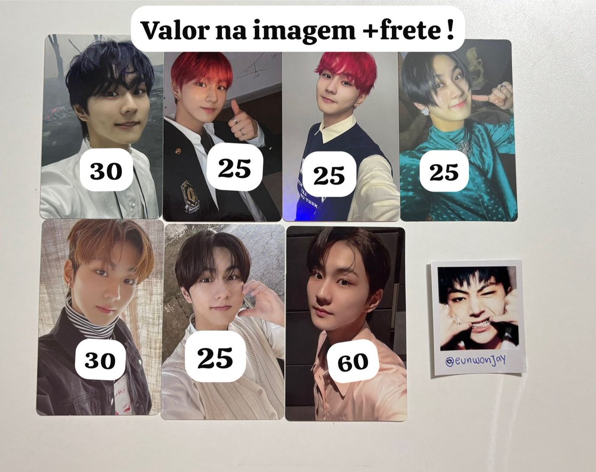 eunwonjay's tweet photo. DROP VENDA COLEÇÃO ENHYPEN JUNGWON E JAY 🎉
•Valores na imagem +frete por superfrete 
•Pagamento imediato (sem reservas).

✨ Feedbacks no Instagram: eunwonjay https://t.co/oXeDNz8dzU