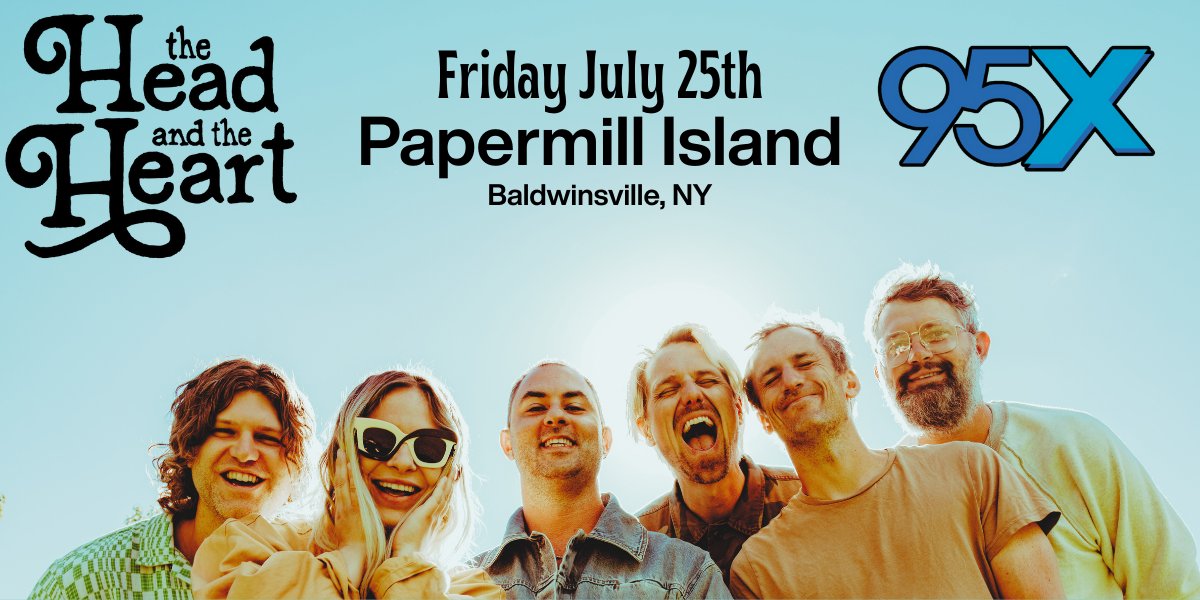 Heading to gorgeous Syracuse, NY on July 25th to play a show at Papermill Island with <a href="/95X/">95x</a>!

The pre-sale starts tomorrow at 10am ET - sign up for your first shot at tickets on theheadandtheheart.com/tour

General on sale is this Friday at 10am ET.