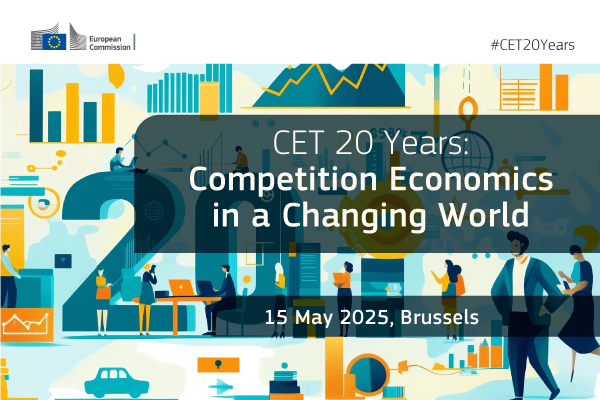 📣 To mark the 20th Anniversary of the Chief Economist Team, DG Competition is hosting a special half-day conference on competition economics in a changing world 🗣️ 

📅 15 May 
📍 Brussels

Register here below 👇 
europa.eu/!N4x3bK

#EUCompetition