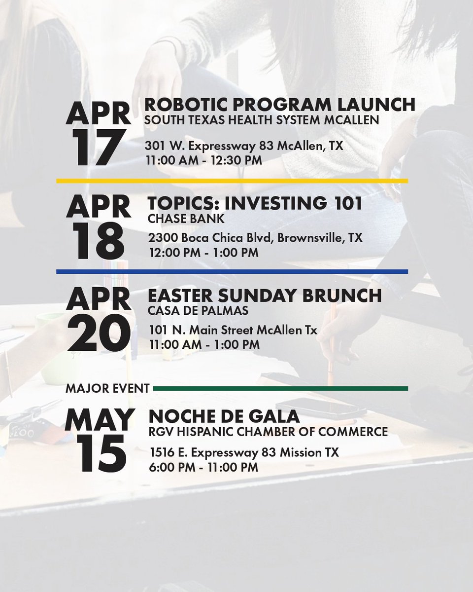 RGVHCC's tweet image. 📣 This week at RGVHCC!

We’ve got great events lined up to connect &amp;amp; support our business community. 💼✨

📍Check the graphic for details—see you there!

#RGVHCC #SupportLocal #RGVEvents #Networking
