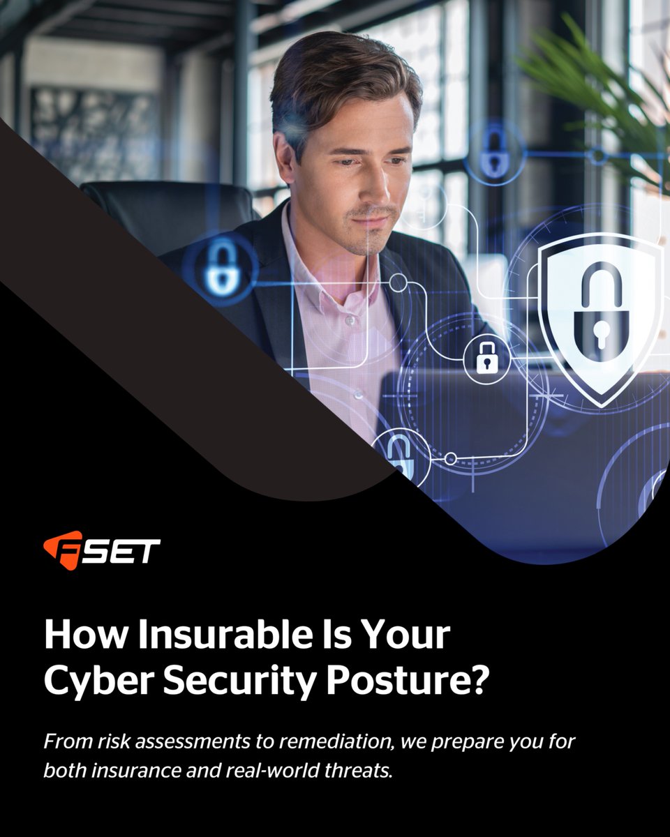 FSET helps organizations become cyber-insurable by providing technical expertise and tactical support to improve cyber security.

Learn more here - fset.inc/cyber-insuranc…