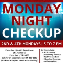 The Men's Sexual Health Clinic is open at the Petersburg Health Department from 5 PM to 7 PM today. nextdoor.com/city/post/3946… via <a href="/Nextdoor/">Nextdoor</a>