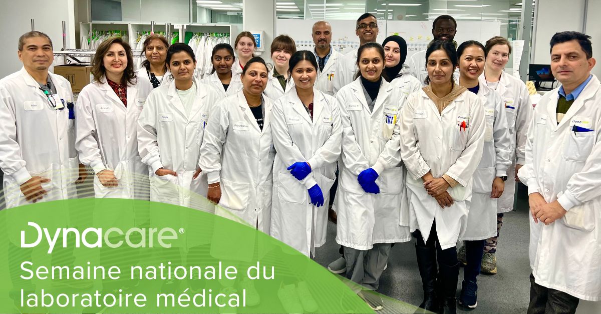 La Semaine nationale du laboratoire médical commence! Dynacare remercie de tout cœur les plus de mille technologistes de laboratoire médical, en cytologie diagnostique et en génétique clinique, et adjoints de laboratoire qui travaillent dans ses centres partout au Canada.