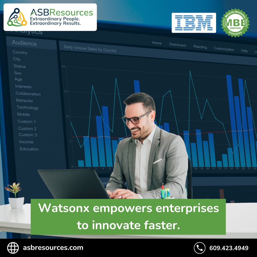 ASB_Resources's tweet image. IBM Watsonx is transforming how businesses leverage AI with its robust, scalable, and trustworthy solutions. From automating workflows to enhancing decision-making, Watsonx empowers enterprises to innovate faster.
#IBMWatson #ArtificialIntelligence #AIForecasting #DataDriven