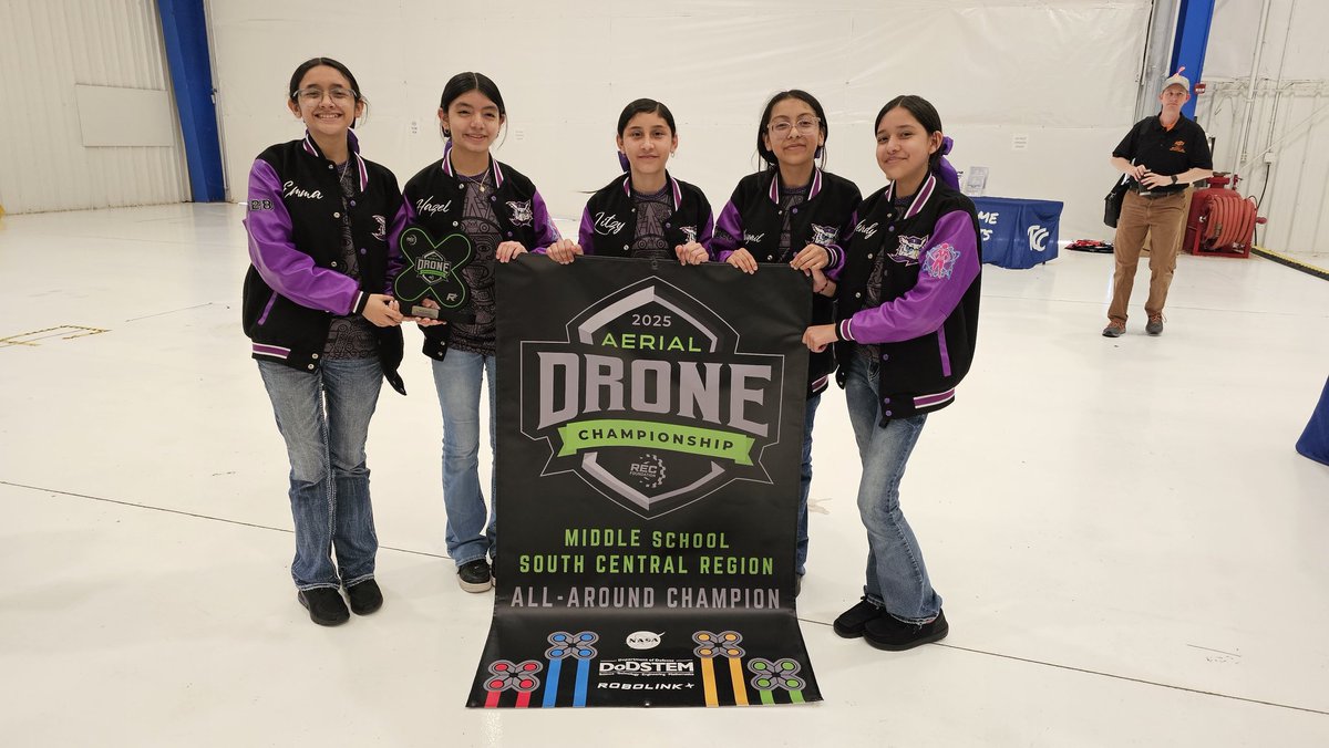 Mrs_Cortez12's tweet image. The LadyDronez from @STAGinPG started Day 1 at the @REC_Foundation Aerial Drone Championship with a broken drone and a whole lot of determination. By the end of Day 2, they walked away with All Around Champion, the highest ranking award in drones, AND the Career Readiness Award…