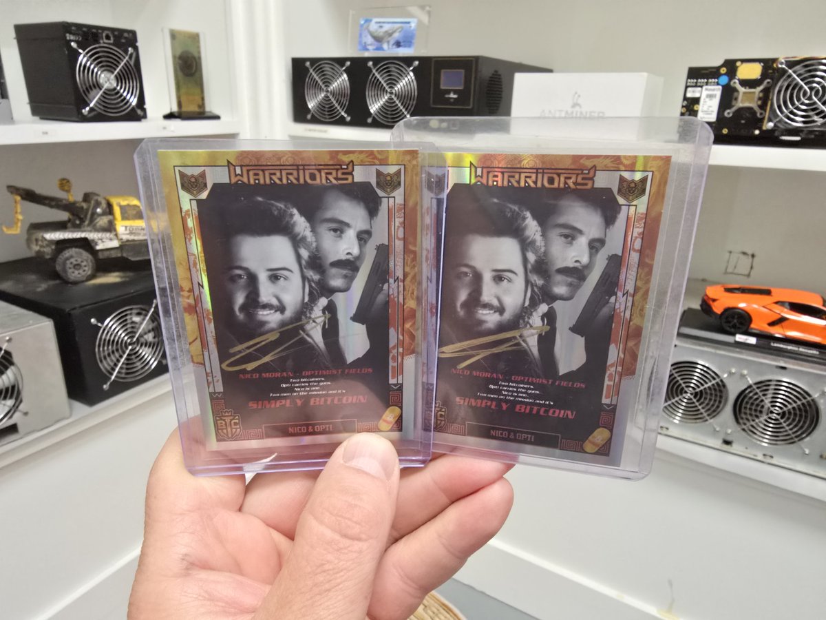 DiscoverBDC's tweet image. Join us LIVE today at 12:10pm EST on @simplybitcoin for a interview with @TheCoinDad and a fun BMM interactive scavenger hunt to win 2 RARE serialized and autographed @btc_cards featuring @BITVOLT and @OptimistFields along with some Genesis packs n stickers.  
Let's go!