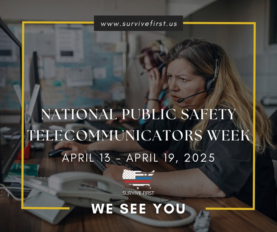 This week, we honor the unseen heroes behind the scenes…our Public Safety Telecommunicators.

Your work does not go unnoticed, and we are deeply grateful for your service.

#weseeyou #SurviveFirst #firstresponders #mentalhealthawareness