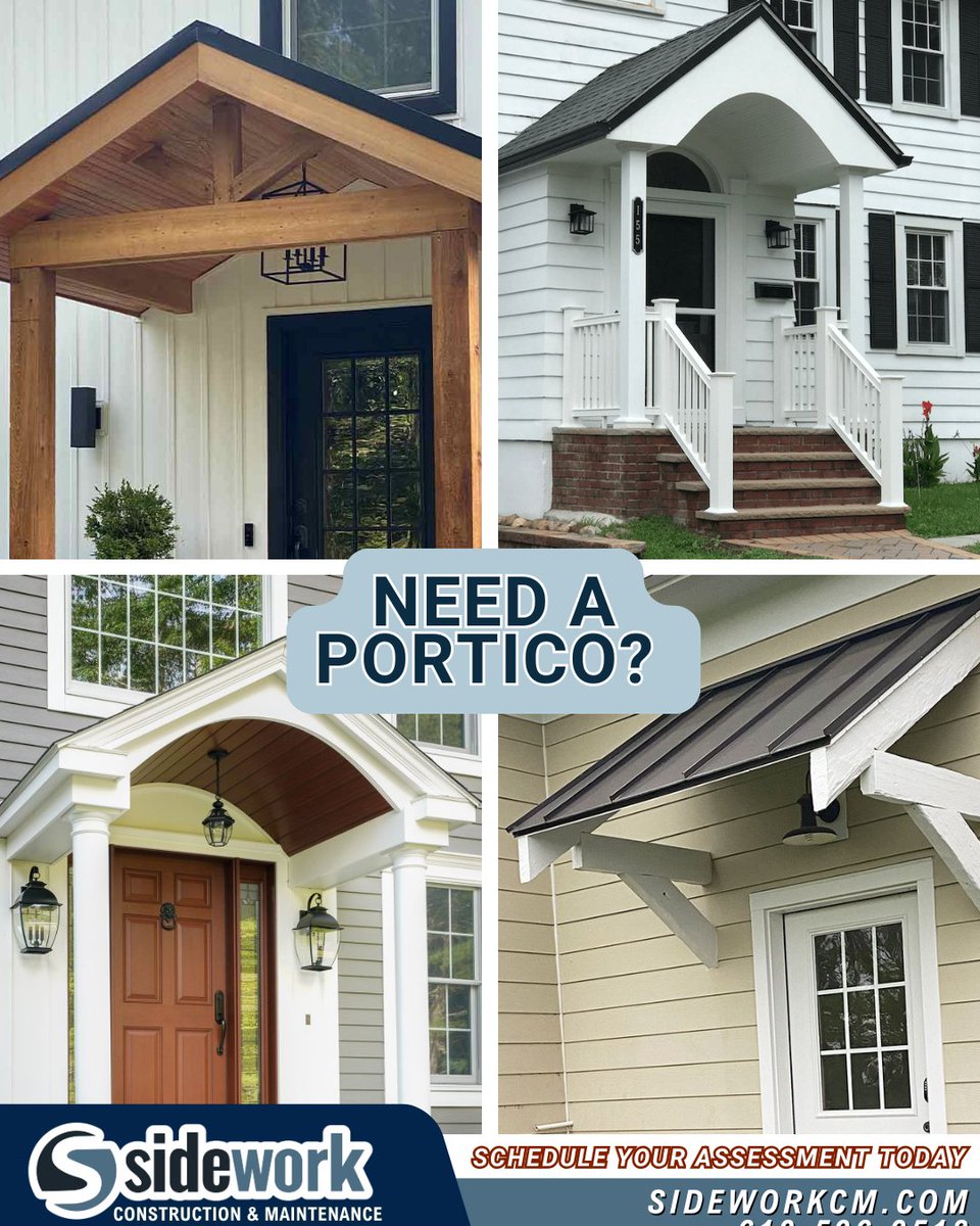 Sidework_CM's tweet image. 🏡Need a Portico?
Add curb appeal and protection from the elements with a custom-built portico! Whether you're looking for style, shelter, or both—we’ve got you covered.

Contact us today to get started!
📲610-596-9518
🌐sideworkcm.com

#Sidework