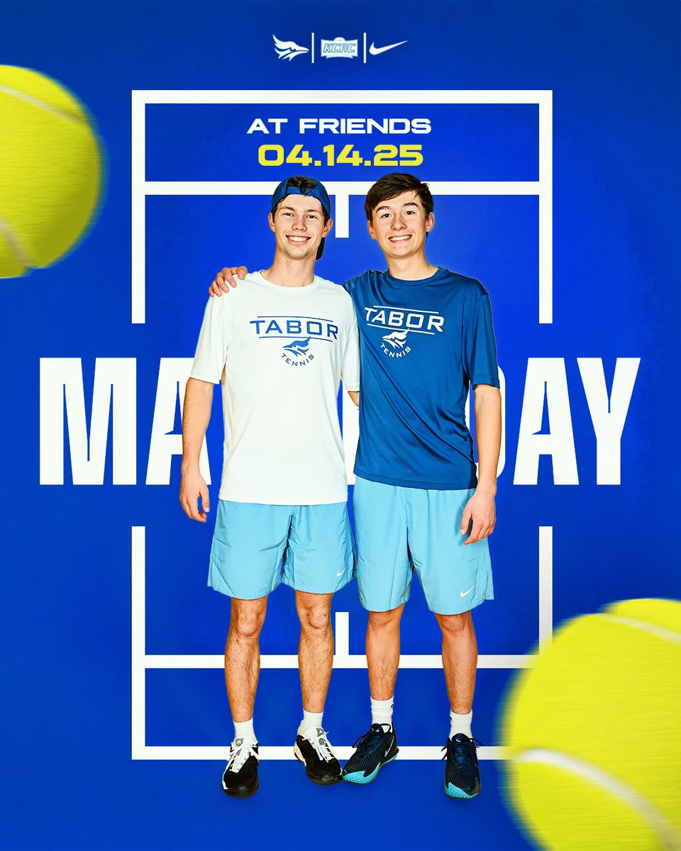 𝙈𝙊𝙉𝘿𝘼𝙔 𝙈𝘼𝙏𝘾𝙃𝙐𝙋 🎾 

🆚 | Friends University  
⏰ | 10:00 a.m.
📍 | Wichita, Kan.