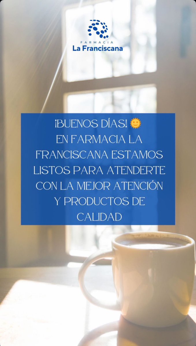 LafranciscanaF's tweet photo. ¡Buenos días! En #FarmaciaLaFranciscana estamos listos para atenderte con la mejor atención y medicamentos de calidad 💙
Haz tu pedido a través de nuestro WhatsApp y te lo enviamos GRATIS a tu casa, clínica u hospital donde los necesites +58 4242687001 Y envíos a toda Venezuela* https://t.co/pQ6tY5peLi