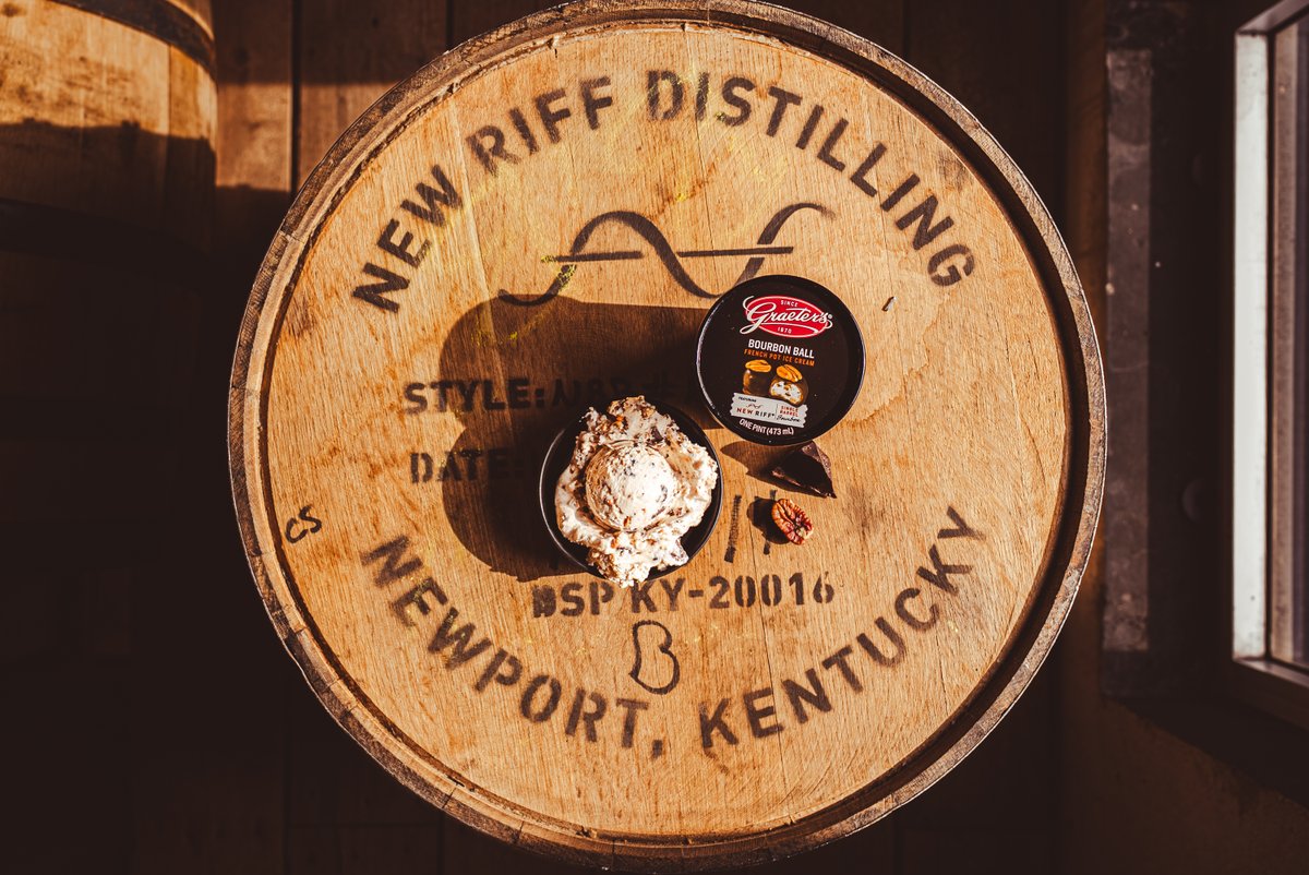 Bourbon Ball has arrived!🥃

This indulgent treat is available now in all of our scoop shops, and online at graeters.com for nationwide shipping! 

Cheers! <a href="/NewRiff/">New Riff Distilling</a>