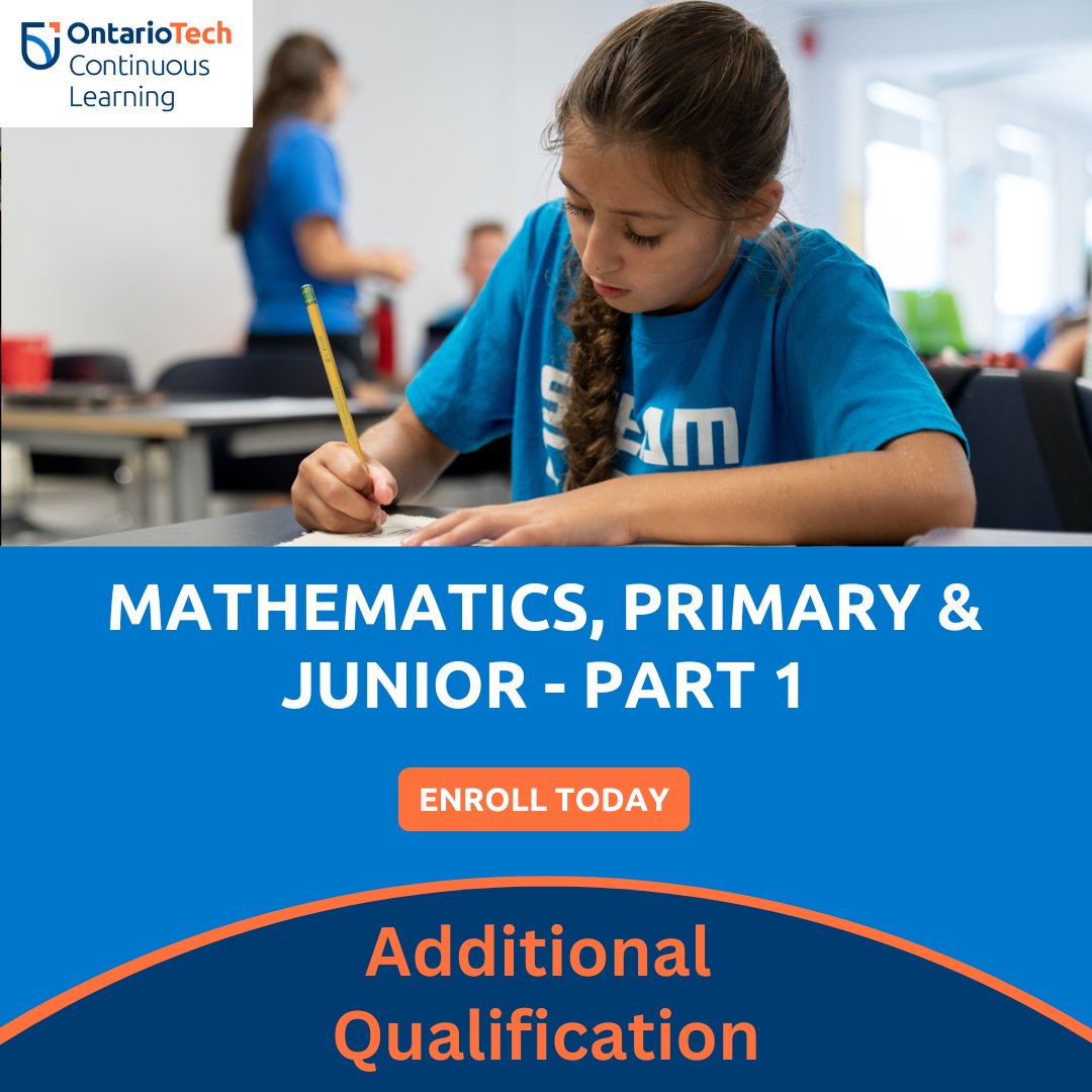 OT_Learn's tweet photo. Registration is now open for our Mathematics, Primary & Junior - Part 1 and 2 AQ's! These courses are OSAP eligible. Register now to secure your spot!
#ContinuousLearning #Mathematics #Primary #Junior #AdditionalQualification #Winter2025 https://t.co/nOU17OEOfP