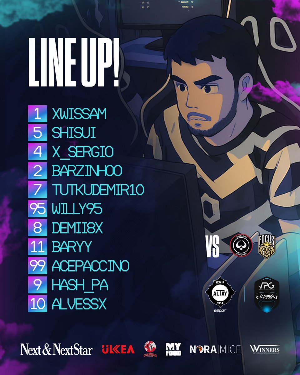 Altay Espor (@altayespor) on Twitter photo Şampiyonlar Ligi Zamanı!🔥
🏆 <a href="/OfficialVPG/">Virtual Pro Gaming</a>
🆚️ <a href="/FocusVFC/">Focus</a>
🆚️ <a href="/GMBLERS_/">GMBLERS ESPORTS</a>
🕘 TSi 22.45 - 23.15
📺 twitch.tv/altayespor
#SaldırBüyükALTAY Şampiyonlar Ligi Zamanı!🔥
🏆 <a href="/OfficialVPG/">Virtual Pro Gaming</a>
🆚️ <a href="/FocusVFC/">Focus</a>
🆚️ <a href="/GMBLERS_/">GMBLERS ESPORTS</a>
🕘 TSi 22.45 - 23.15
📺 twitch.tv/altayespor
#SaldırBüyükALTAY