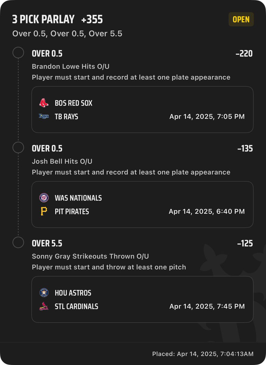 hegotgame717's tweet photo. ⚾️Parlay of the day⚾️

All plays➡️ https://t.co/2ViKXCdQK9
3 Day FREE TRIAL

Data provided by @yourlinemate 

#playerprops #sportsbetting #gamblingx #gamblingtwitter #sportsbettingx #linemate #gamblingX #NBA #ParlayPlay #nbaprops #GamblingCommunity https://t.co/FncxbldpM0