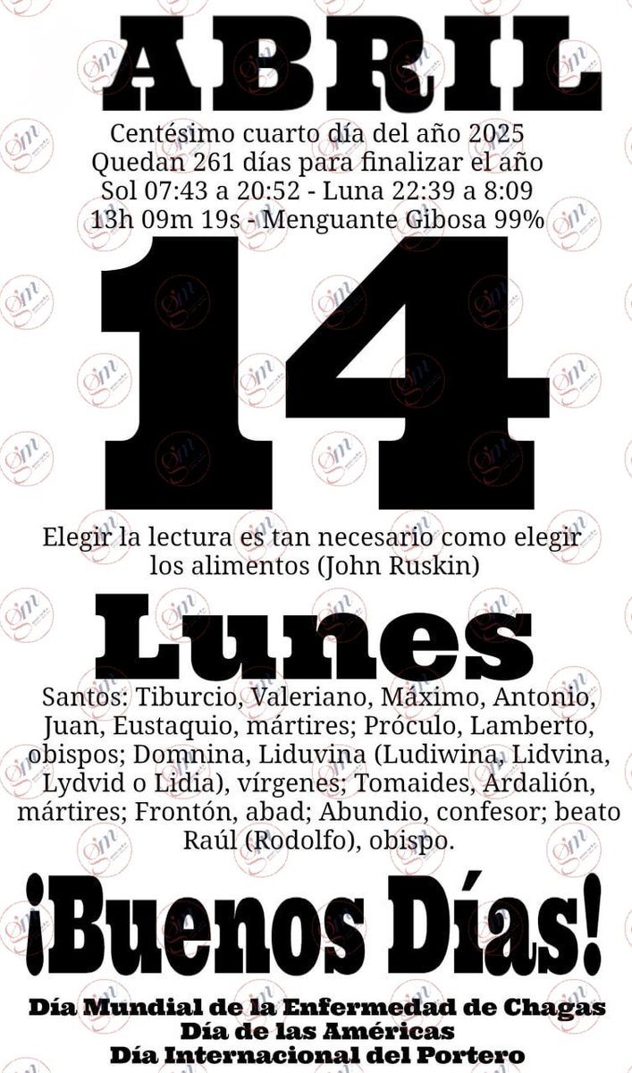 🔹 #GMInforma | #Efemérides