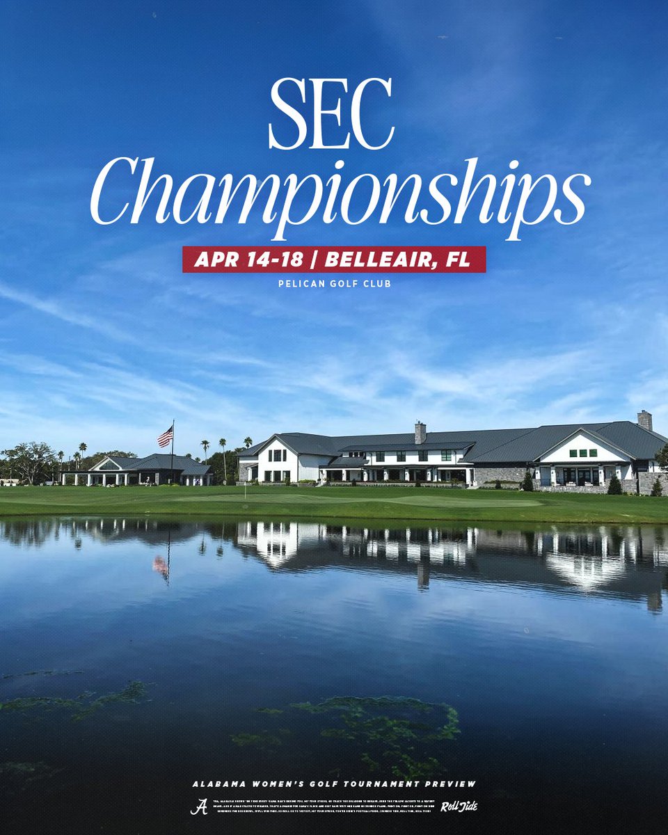 Here we go! We are underway at the SEC Championships! #RollTide 

📊: results.golfstat.com/public/leaderb…