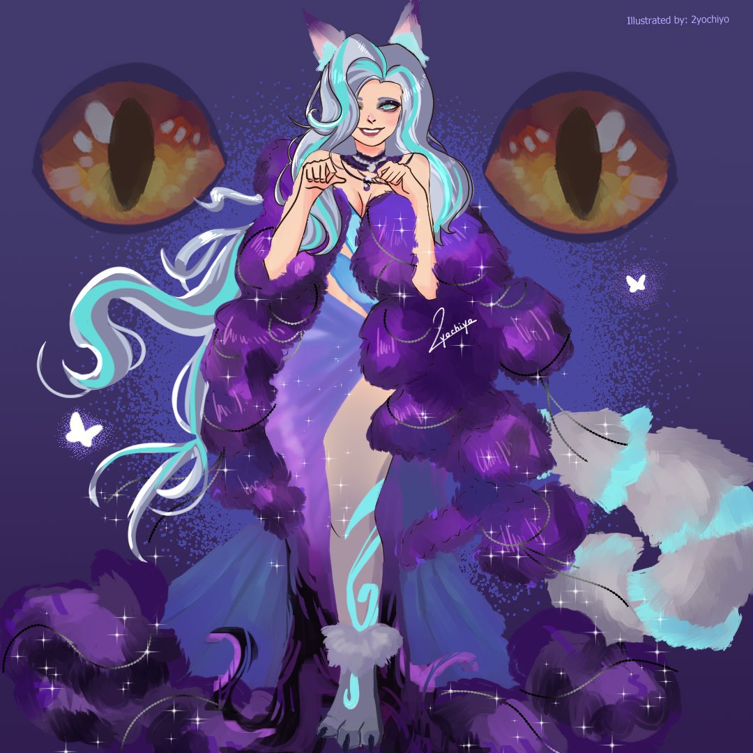 quiexe_'s tweet photo. 🐈‍⬛💜Feline Grace from @SuitU_Official 

#SuitU #fanart #DigitalArtist #fypシ #feline https://t.co/mXbxzrEOGM