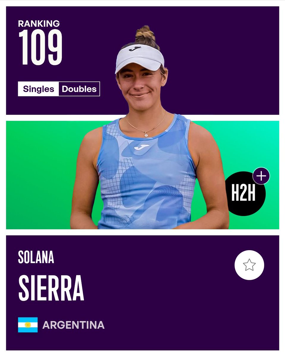 ⬆️ ¡NUEVO MEJOR RANKING PARA SOLANA!

Solana Sierra 🇦🇷 alcanza su mejor ubicación histórica y se mete por primera vez entre las mejores 110 jugadoras del mundo.