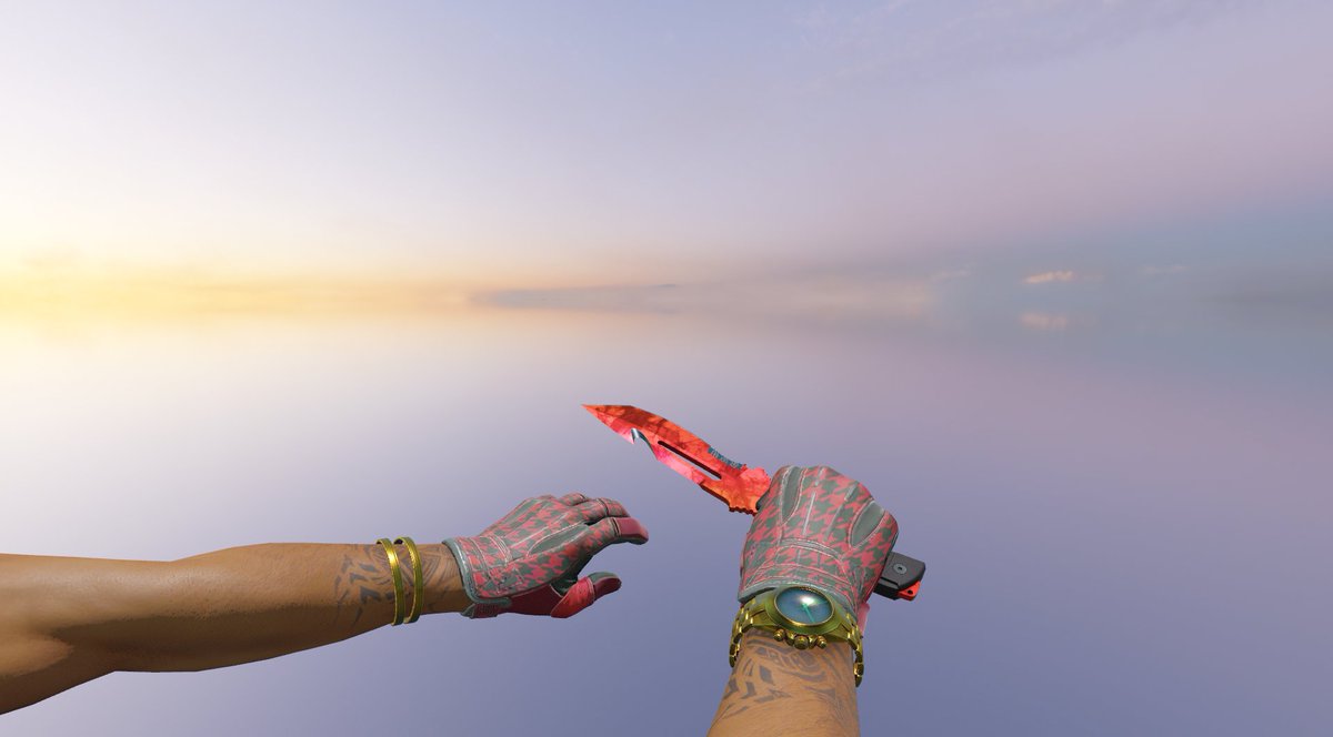 The new ruby finish on survival knives doe 👀🔥