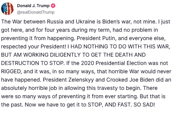 Putin_On_Sol's tweet photo. $PUTIN (Official Putin) On Solana 🇷🇺

Breaking News ⚡️

Donald Trump Just Made A Post Blaming Zelenskyy &amp; Biden For The War In Ukraine 😳

$TRUMP X $PUTIN  

$RFC $DB $RDC https://t.co/VqbqQ6GdOs