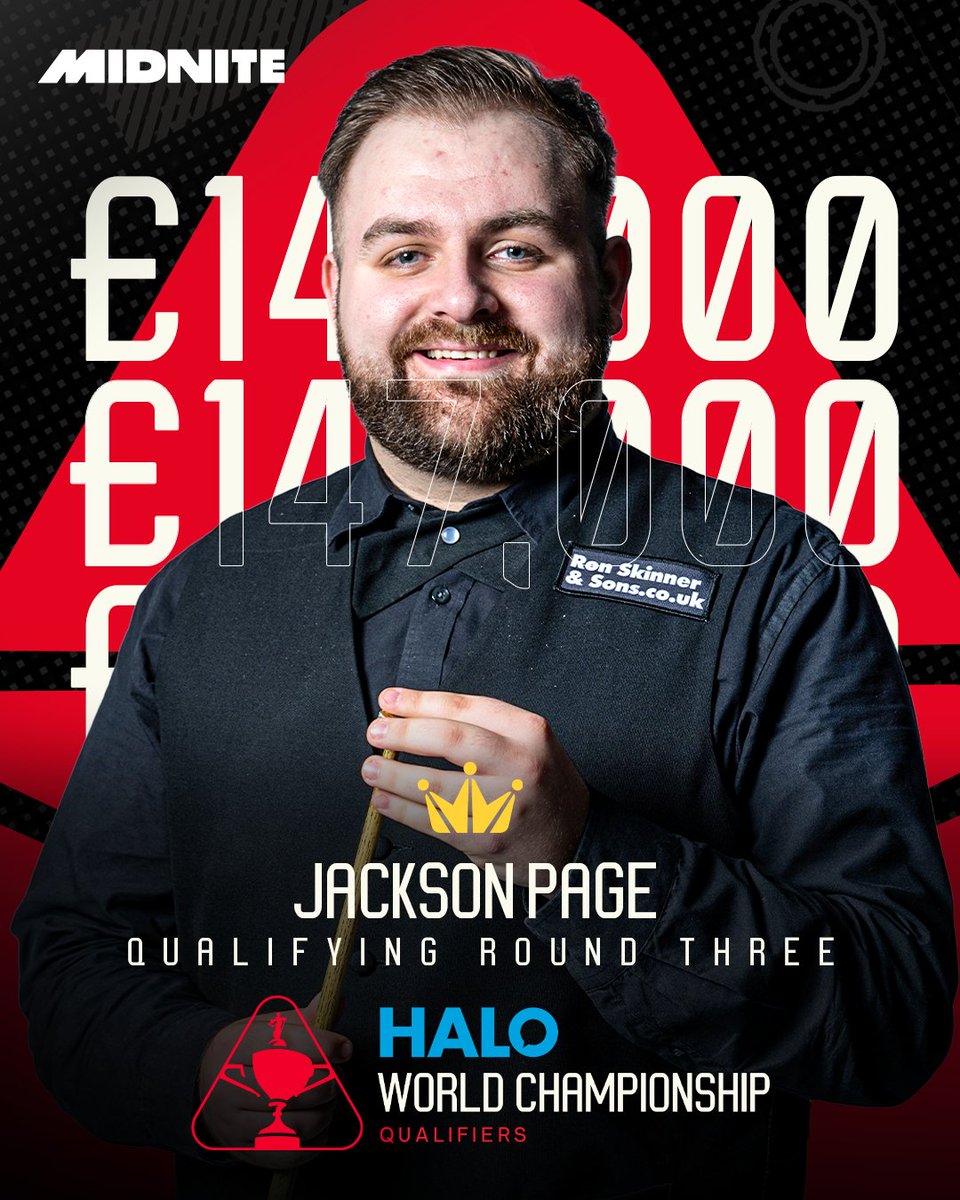 WST (@wearewst) on Twitter photo PAGE MAKES HISTORY! 😱🔥
Jackson Page becomes the first player EVER to make two 147s in the same match, bagging the £147,000 Majors bonus and beating Allan Taylor 10-2 to book his place at Judgement Day!
UNBELIEVABLE! 👏
#WorldChampionship | <a href="/JacksonPage147/">Jackson Page</a> PAGE MAKES HISTORY! 😱🔥
Jackson Page becomes the first player EVER to make two 147s in the same match, bagging the £147,000 Majors bonus and beating Allan Taylor 10-2 to book his place at Judgement Day!
UNBELIEVABLE! 👏
#WorldChampionship | <a href="/JacksonPage147/">Jackson Page</a>