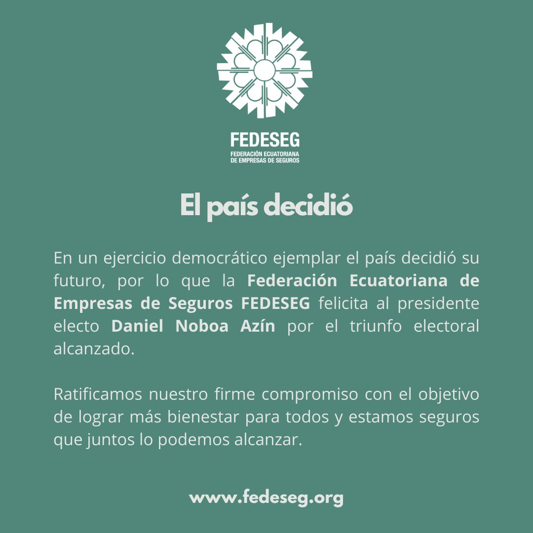 Federación Ecuatoriana de Empresas de Seguros tweet media