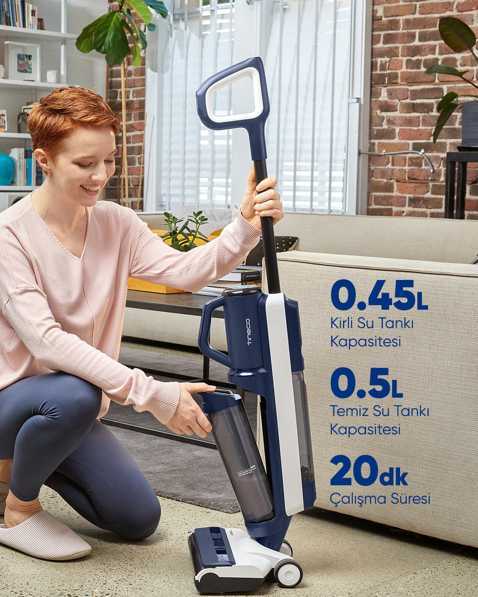 Kolayca taşınabilen el süpürgesine bile dönüşebilen Tineco Floor One S5 Combo Plus’ın çift tanklı sistemi temiz su ve koku giderici solüsyonla beraber sürekli temizlik için kullanılan temiz ve kirli suyu ayrı tutar.  ✨

#Tineco #HayataZamanKalır #TinecoFloorOneS5ComboPlus