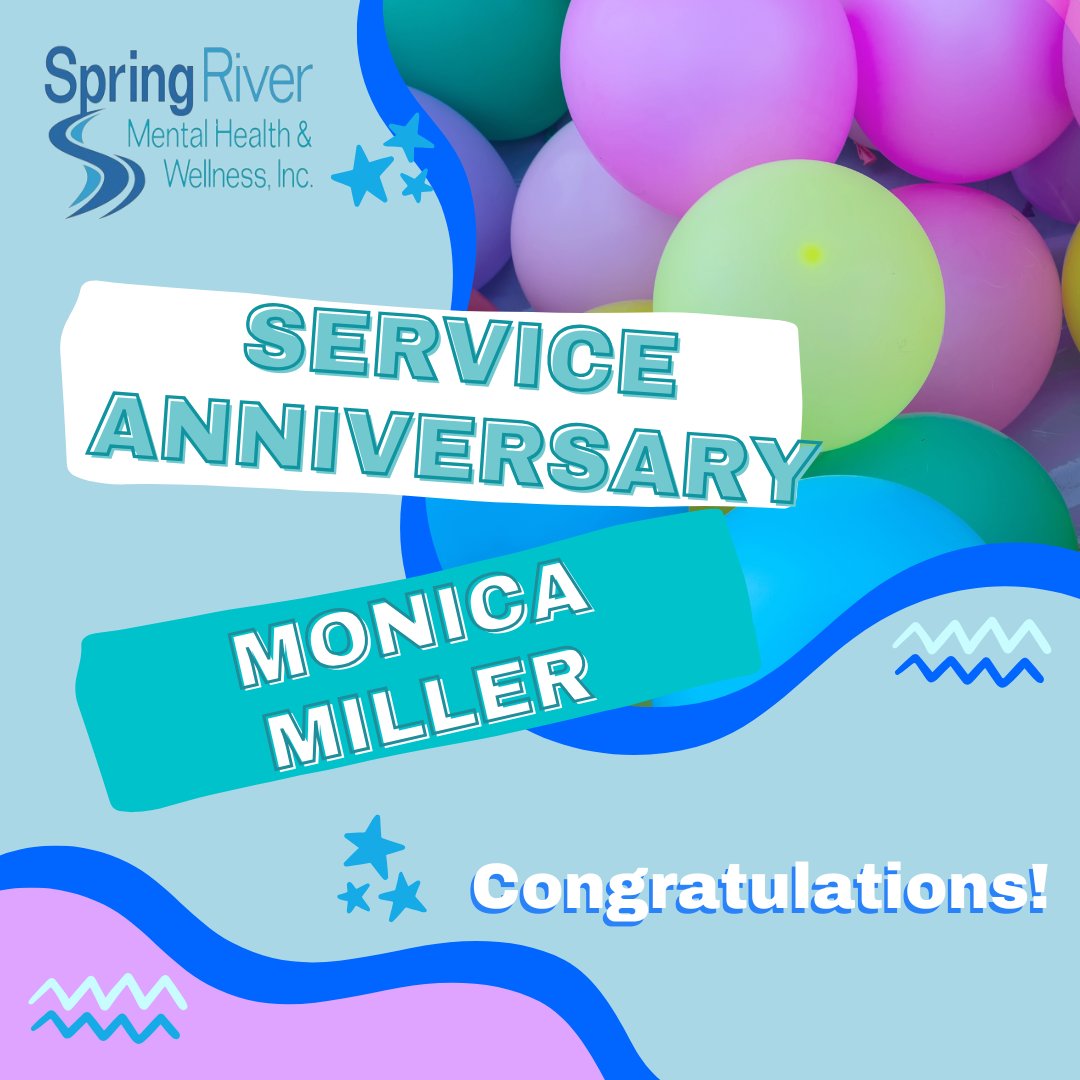 SRMHW's tweet photo. We want to send a huge thank you and congratulations to Monica Miller for 15 years of service at Spring River! 

#SRHMW #ServiceAnniversary #Congratulations https://t.co/LSf7Z3YLMD