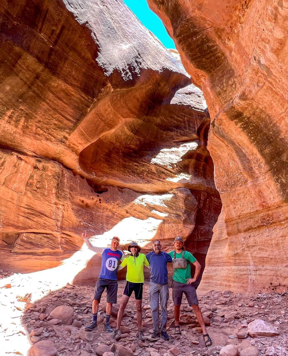 EscapeBikeTours's tweet photo. Day 3 on our White Rim tour brings adventure beyond the bikes—welcome to Holeman Slot Canyon! ! 🏜️🚵‍♂️ https://t.co/6ZuBqxbwiR