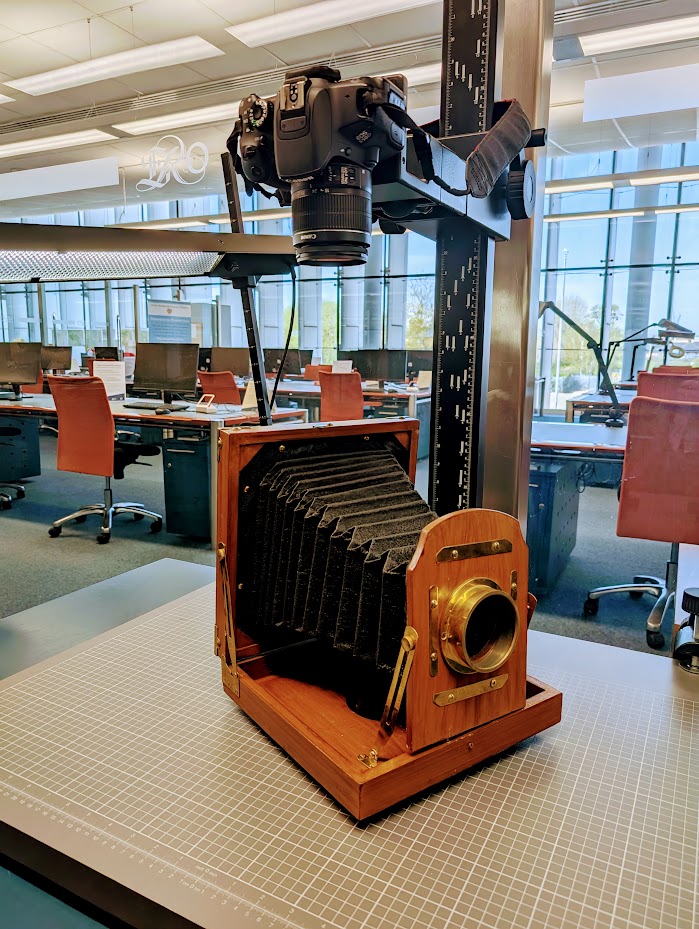 Have introduced a new option for using your own camera in the Searchroom!

You can now buy a licence for three consecutive days at a cost of £36.00 alongside our day licence at £14.00.

(Victorian glass plate cameras aren't allowed unfortunately).