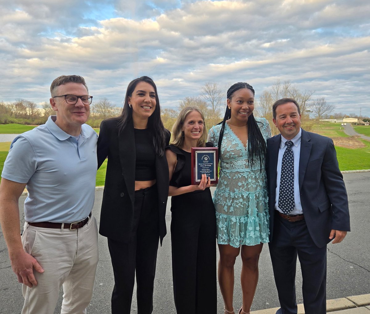 Congratulations to Jen Watkins, Aaron Echternacht and the 2005 Sprint Medley Relay (Miriam Khan, Emily Sherrard and Natalie Mapp, not pictured is Jackie Barrett) on their induction to the Mercer County Track and Field Hall of Fame.