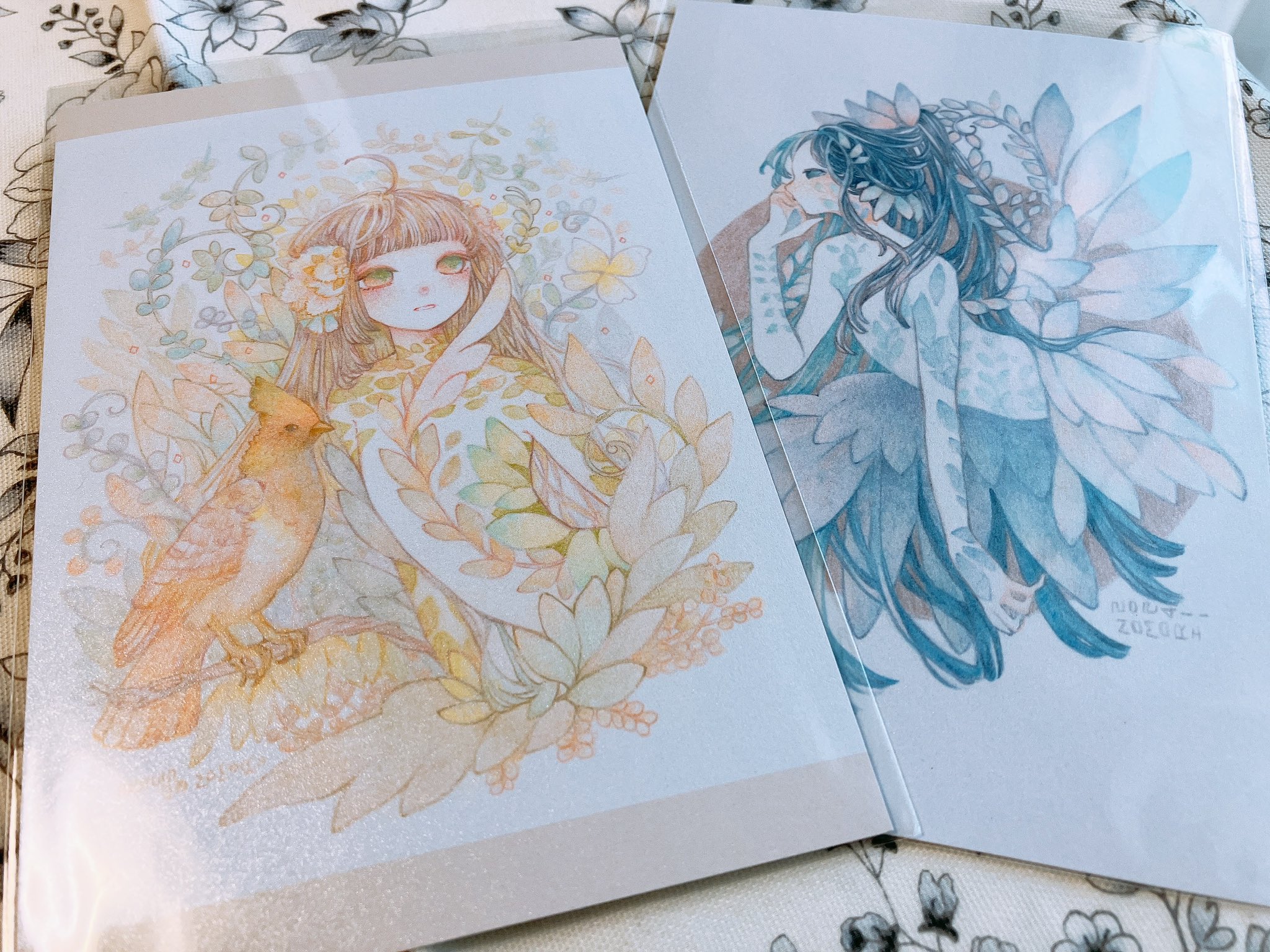 まめたろう☆さま専用（原画）青いささやき【水彩画】ほか 6点お